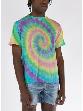 T-SHIRT CLOUD MERINO TEE, TIE-DYE PSYCHEDELIC, small