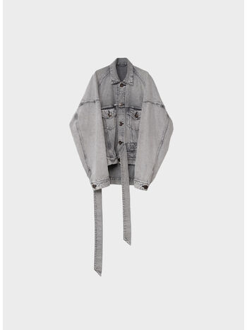 GIACCA IN  DENIM CACHECOEUR BLOUSON, WHITE, small