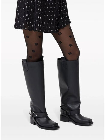 STIVALE BIKER TUBULAR UNDERKNEE, 099 BLACK, small