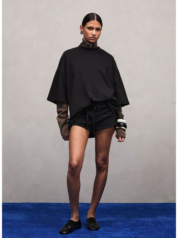 T-SHIRT HEAVY BOXY UNISEX, 0015 BLACK, small