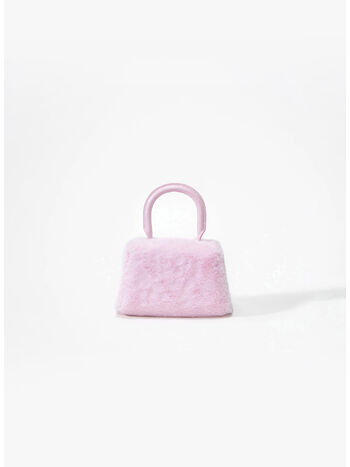 BORSA MICRO FLUFFY BOW, PINK, small