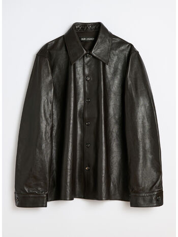 GIACCA FLUID CALFSKIN, Umber Brown Fluid Calfskin, small