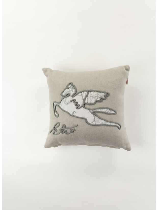 CUSCINO CON LOGO RICAMATO, 003 GREY, large