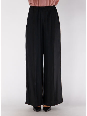 PANTALONE A GAMBA LARGA, NERO, small