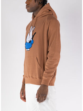 FELPA HOODIE MIFFY APPLIQUE, BROWN, small
