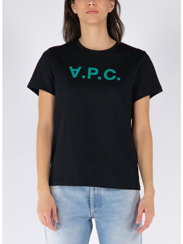 T-SHIRT VPC BLANC F, NOIR/VERT, large