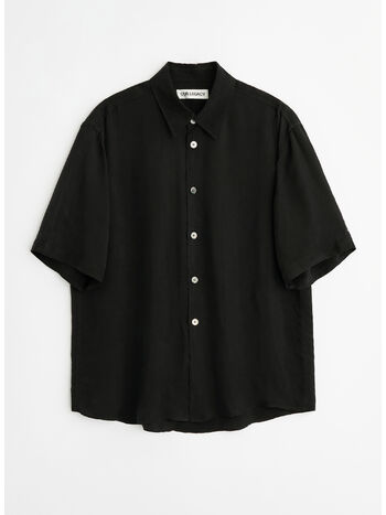 CAMICIA BEYOND SHIRT SHORTSLEEVE, Char Black Dustveil Cupro, small