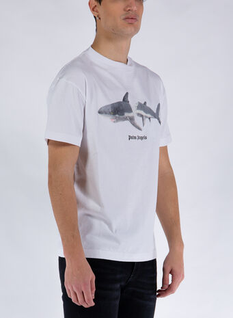 T-SHIRT SHARK CLASSIC TEE, 0110WHITEBLAC , small