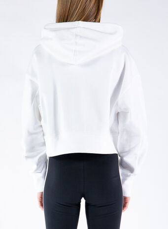 FELPA HOODIE ADICOLOR CLASSICS CROP, WHITE, small