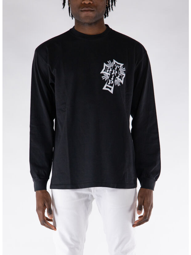 T-SHIRT LONGSLEEVE AGED LORDS OF ART TRIP, BLK BLACK, large