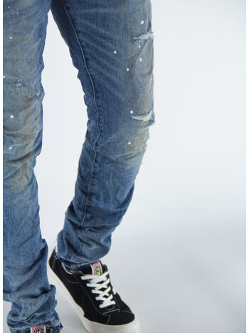 JEANS P001, IDVP INDIGO DIRTY VINTAGE WHITE PAINTS, small