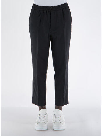PANTALONE ELASTICATED, 001 BLACK, small