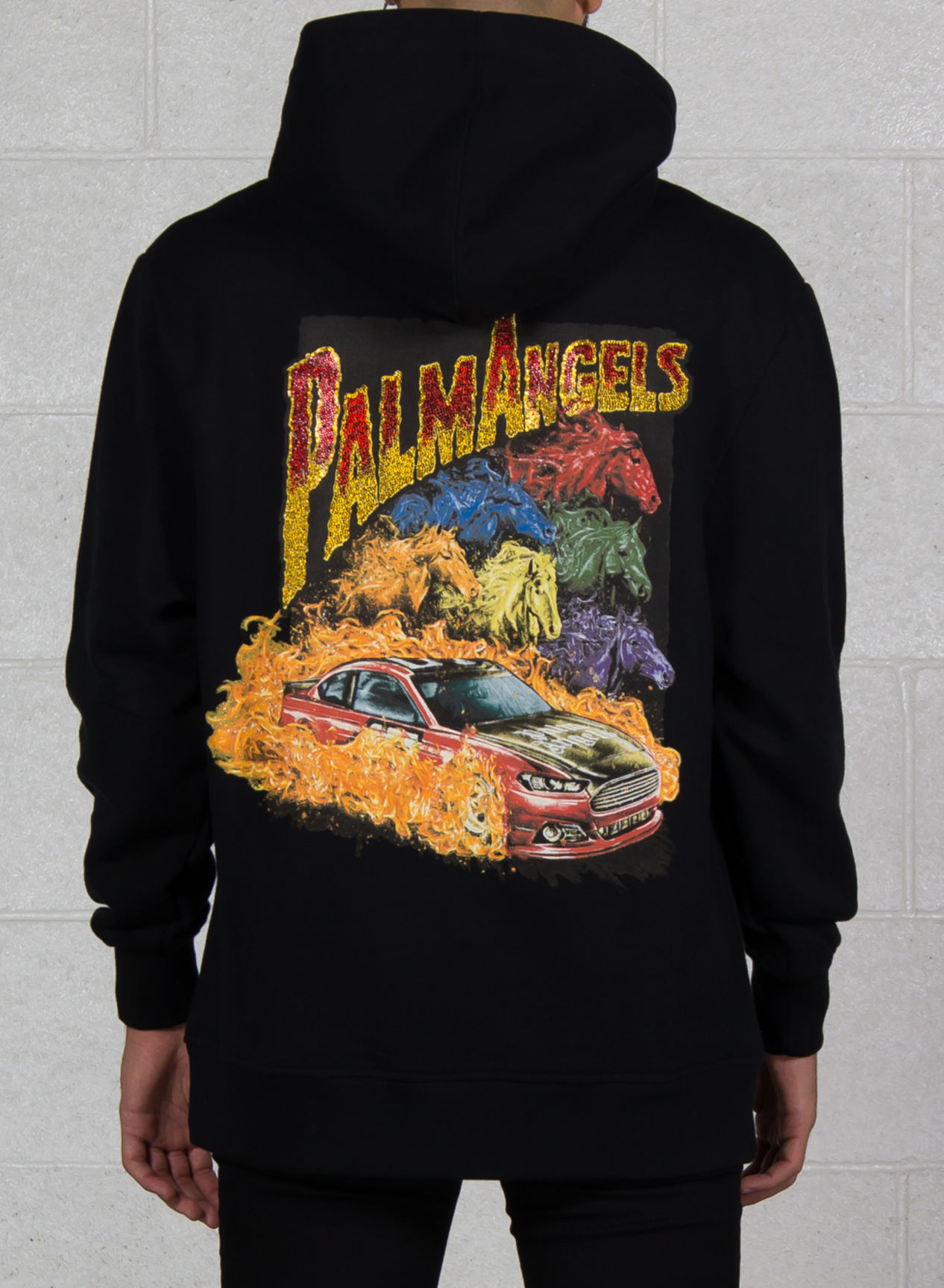 Palm angels horsepower hoodie deals