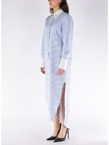 ABITO MIDI STRIPED COTTON, 450 BLUE, small