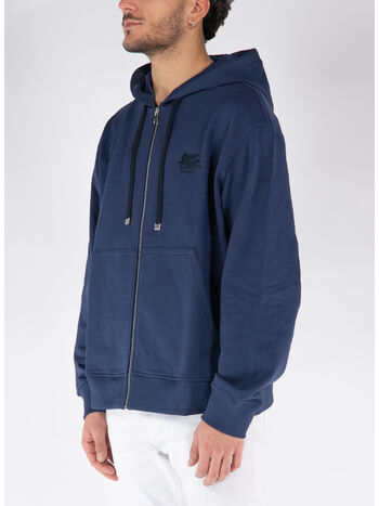 FELPA HOODIE CON ZIP, B0339, small