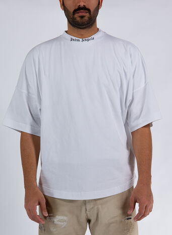 T-SHIRT CLASSIC LOGO OVER TEE, 0110WHITEBLAC , small