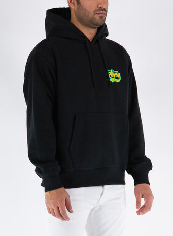 FELPA CON CAPPUCCIO SLUGGER HOOD, BLACK, small