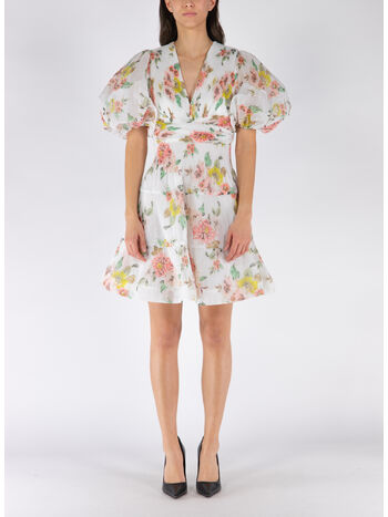 ABITO PLEATED, CORF CORAL FLORAL, small