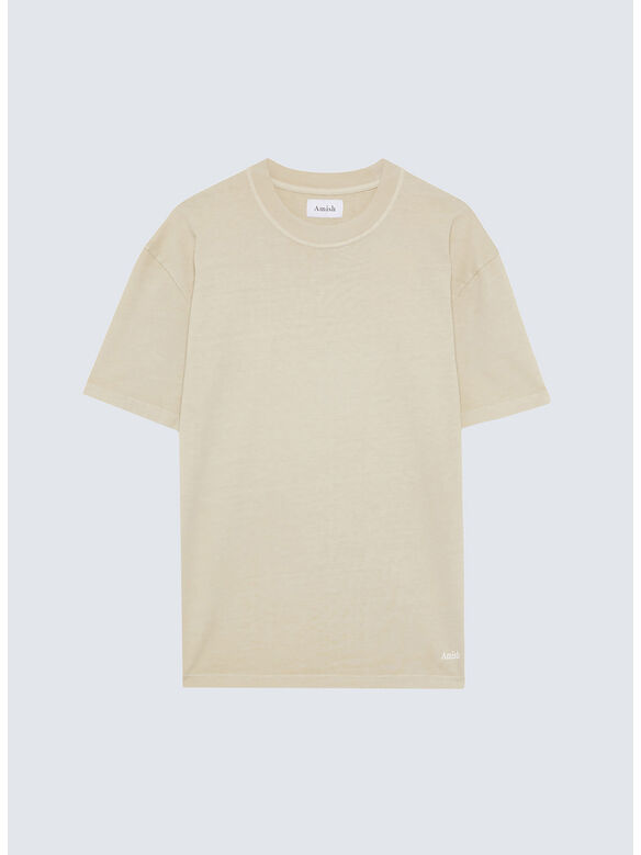 T-SHIRT MICRO LOGO, C0668 Jersey Dyed Stone buff, medium