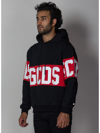 FELPA LOGO BAND HOODIE, 02BLACK, small