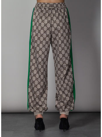 PANTALONE DA JOGGING STAMPA GG SUPREME, 2270BEIGEEBONYMC, small