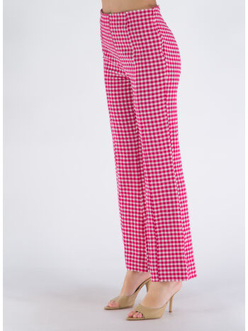 PANTALONE STRETCH SEERSUCKER CROPPED, 487 LOVE POTION, small