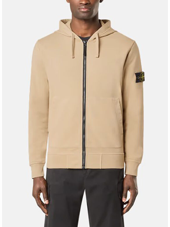 FELPA FULL ZIP CON PATCH LOGO, V009A DESERTO, medium