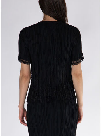 CAMICIA PLISSETTATO, BLK, small