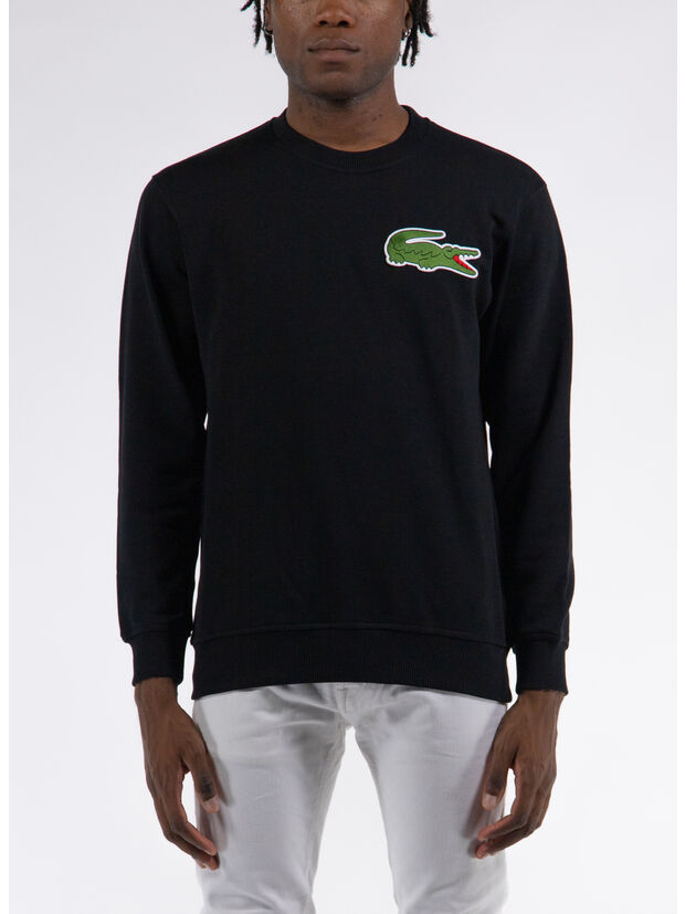 FELPA CREW LOGO, BLACK, large
