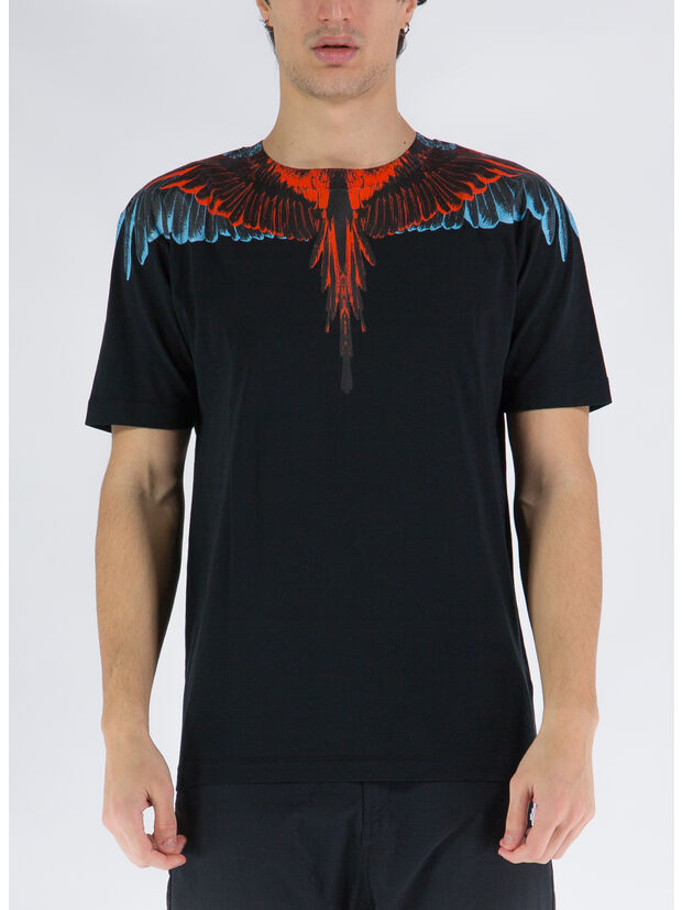 T-SHIRT ICON WINGS, 1025 BLACK RED, large
