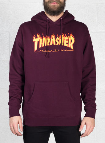 FELPA FLAME HOOD, MAROON, small