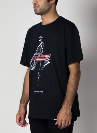 T-SHIRT NEVER COMIN' DOWN, BLACK, small