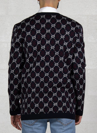MAGLIA IN LANA CON MOTIVO GG, 4548INKMULTI, small