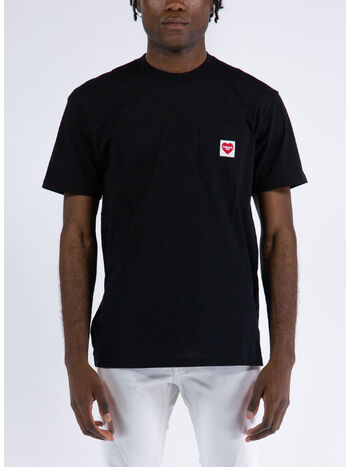 T-SHIRT S/S POCKET HEART, 89XX BLACK, small