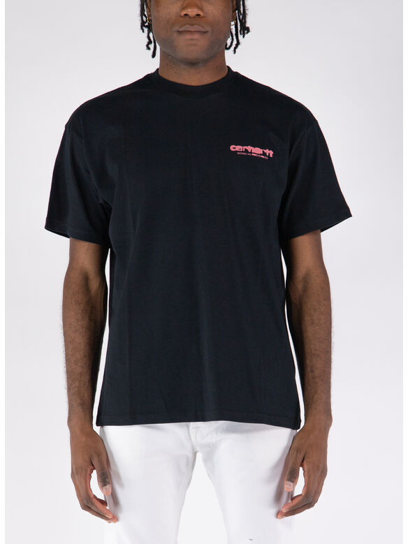 T-SHIRT INK BLEED, 0IXXX BLACK/PINK, medium