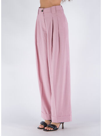 PANTALONE DRAPEY MELANGE, 545 PINK TULLE, small