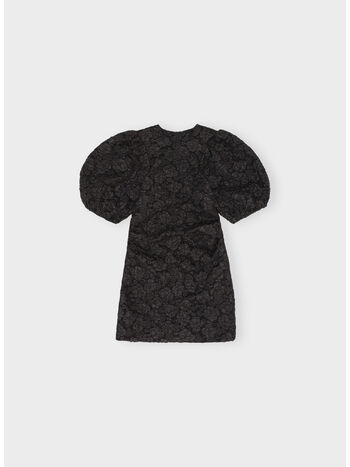 ABITO STRECH JACQUARD PUFF SLEEVES, 099 BLACK, small
