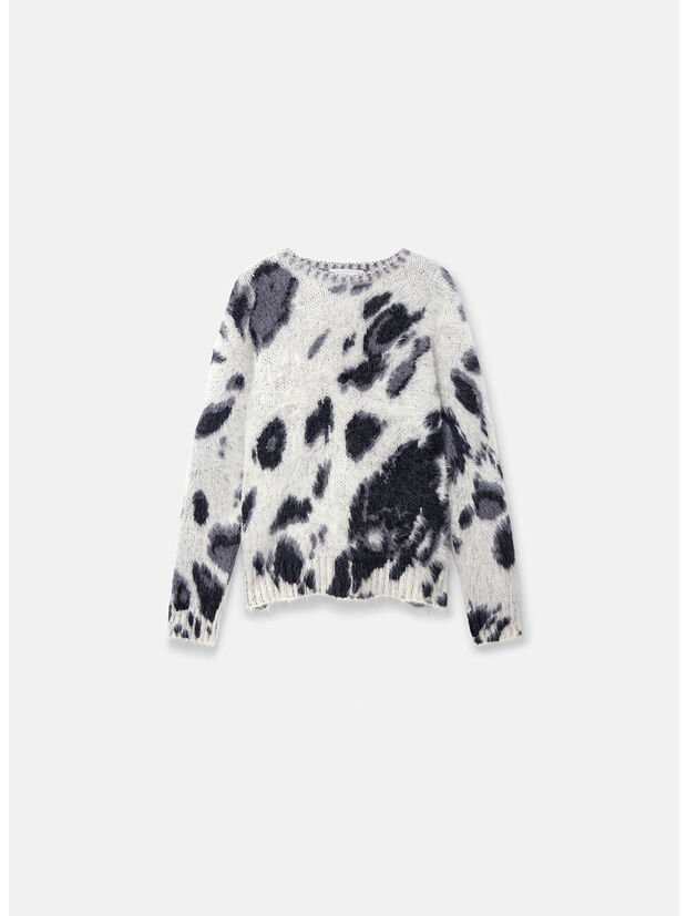 PULLOVER BRUSHED HORSE JACQUARD JUMPER, , large