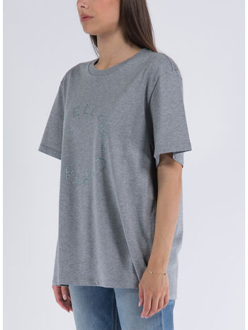 T-SHIRT HOTFIX RHINESTONE LOGO, 1262 GREYMELANGE, small