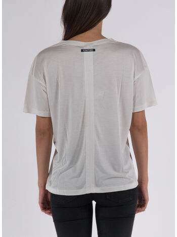 T-SHIRT SILK JERSEY, XAWLB CHALK & BLACK, small