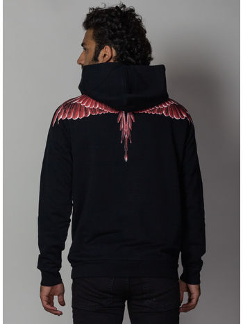 FELPA RED GHOST WINGS HOODIE, BLACK/MULTI, small