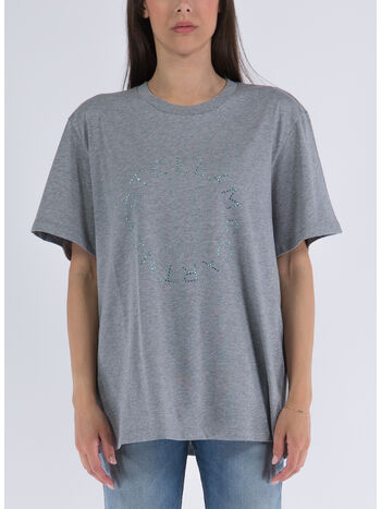 T-SHIRT HOTFIX RHINESTONE LOGO, 1262 GREYMELANGE, small