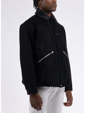 GIACCA WOOL MELTON, 001 BLACK, small