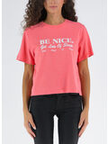 T-SHIRT BE NICE CROPPED, STRAWBERRY STRAWBERRY / WHITE, thumb