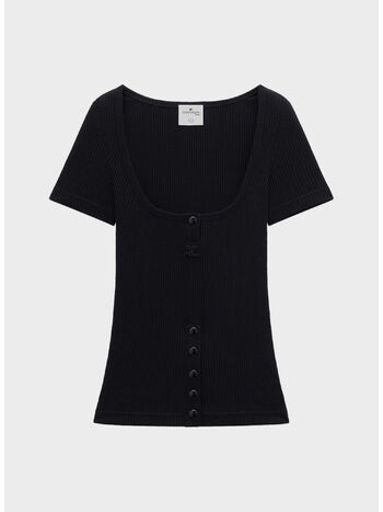 T-SHIRT SNAPS 90'S RIB, 9999 BLACK, small
