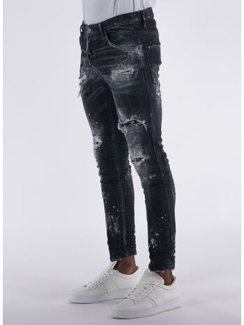 JEANS SUPER SLIM PATCH BLACK DENIM, 900 BLACK, small