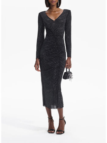 ABITO RHINESTONE GATHERED, BLACK, small