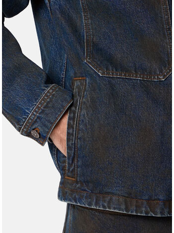 JACKET BIKER, VJ229 BLUE BLACK, small