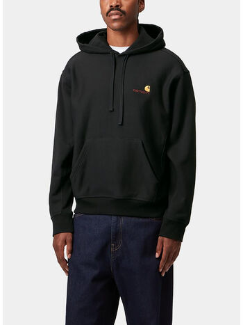 FELPA HOODIE AMERICAN SCRIPT, 89XX BLACK, small