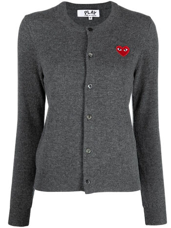 CARDIGAN CON CUORE, GREY, small